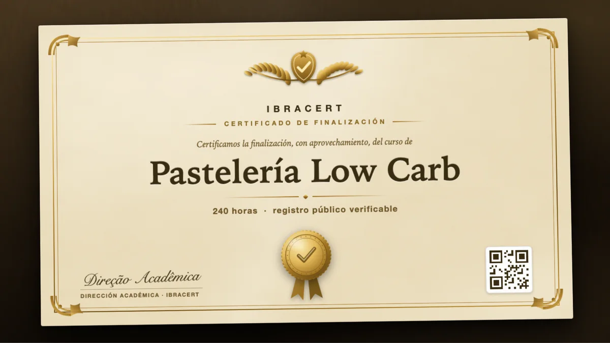 Portada del curso Pastelería Low Carb