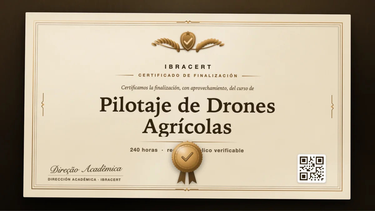 Portada del curso Pilotaje de Drones Agrícolas
