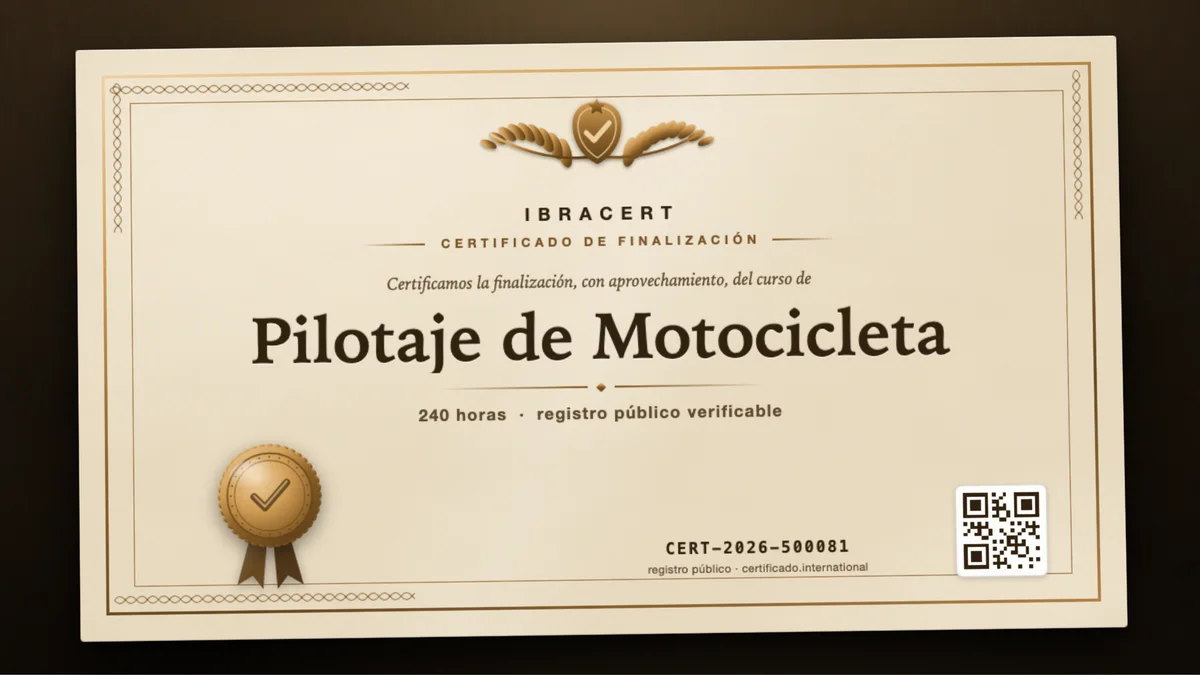 Portada del curso Pilotaje de Motocicleta