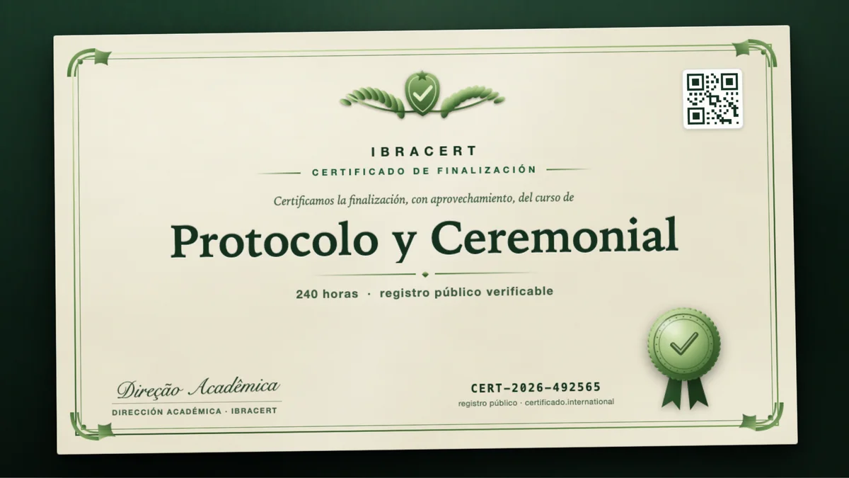 Portada del curso Protocolo y Ceremonial