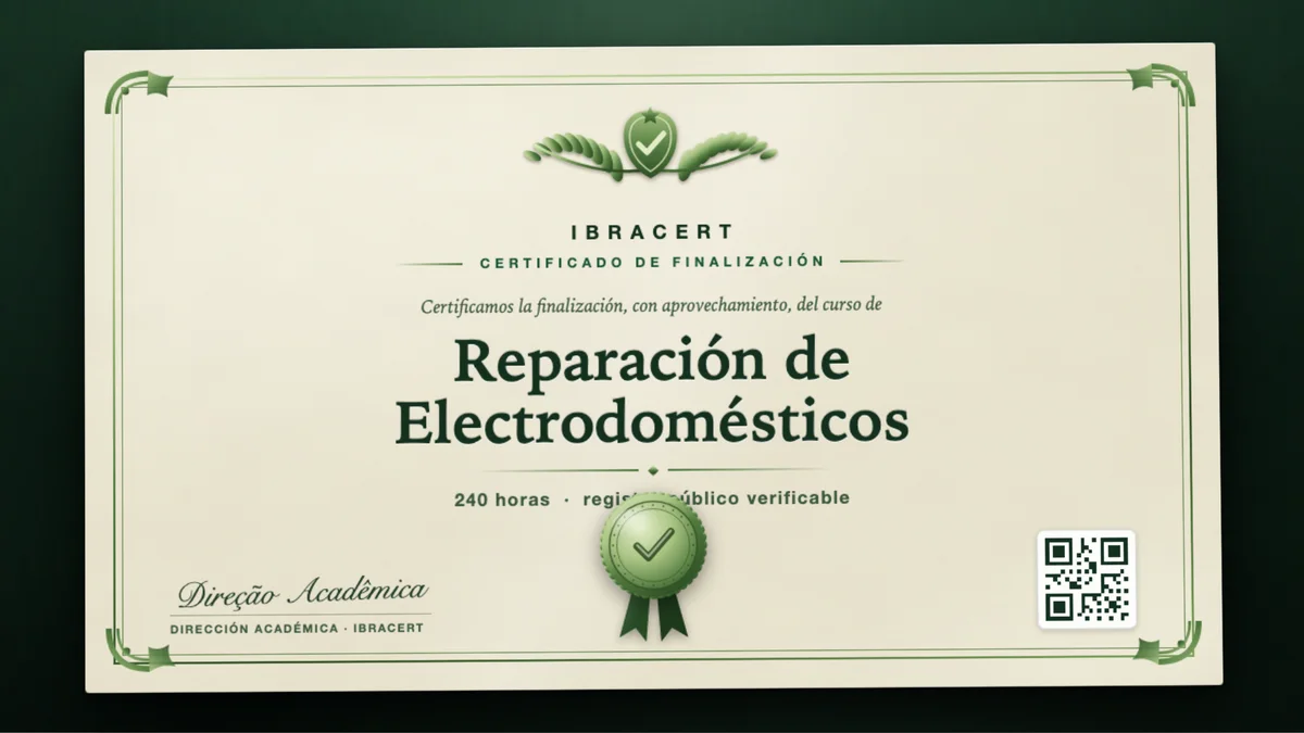 Portada del curso Reparación de Electrodomésticos