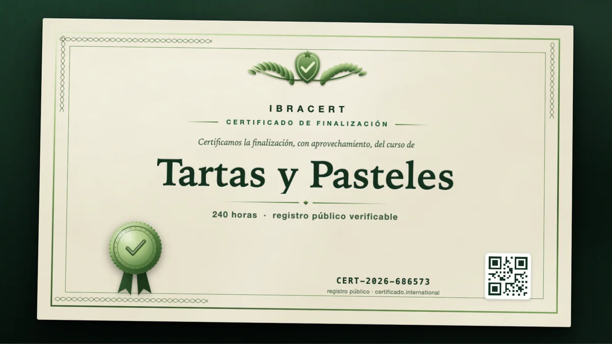Portada del curso Tartas y Pasteles