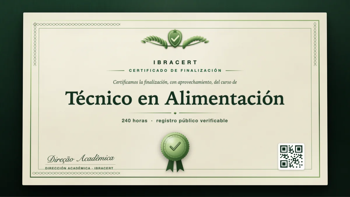 Portada del curso Técnico en Alimentación