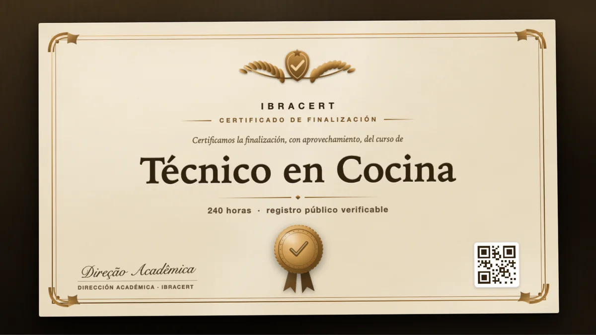 Portada del curso Técnico en Cocina