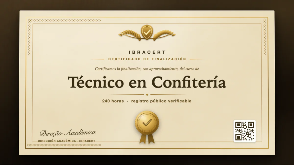 Portada del curso Técnico en Confitería