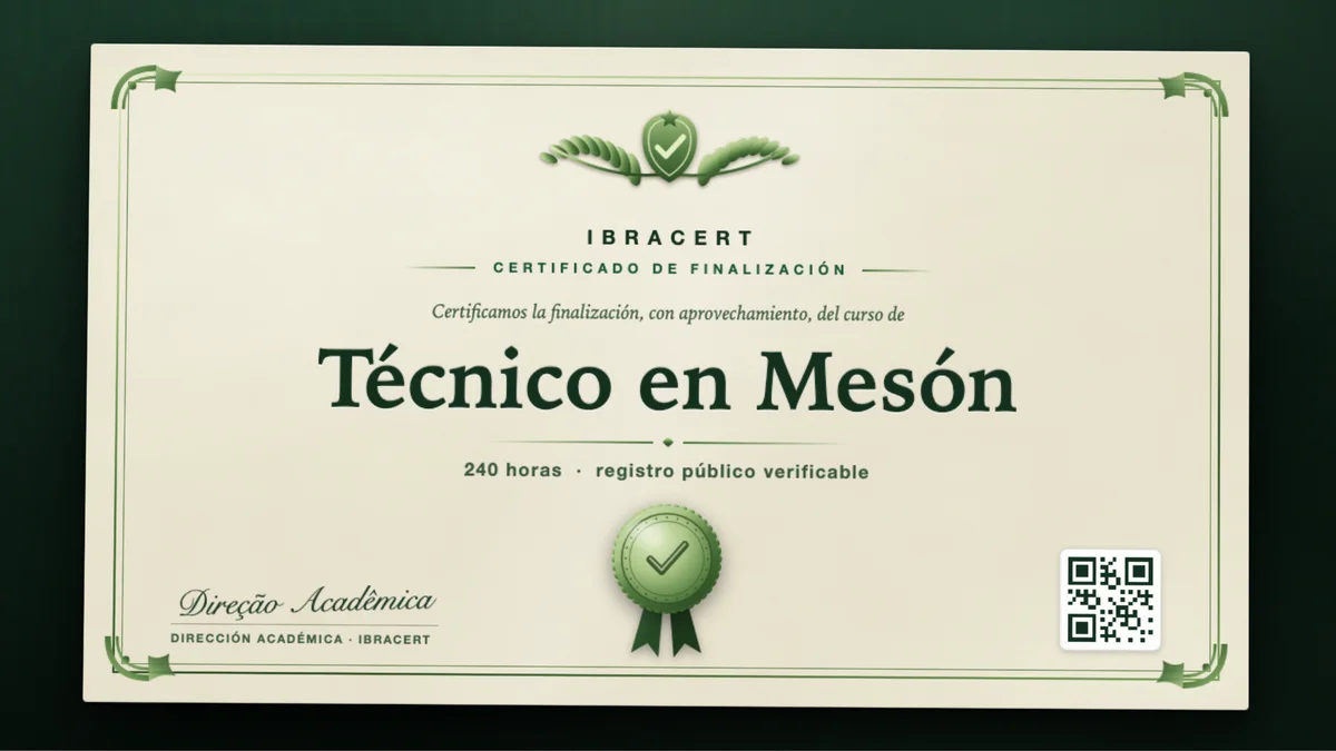 Portada del curso Técnico en Mesón