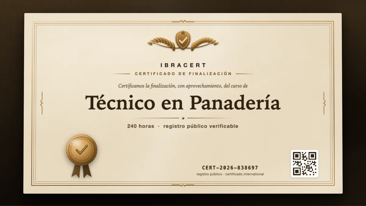 Portada del curso Técnico en Panadería