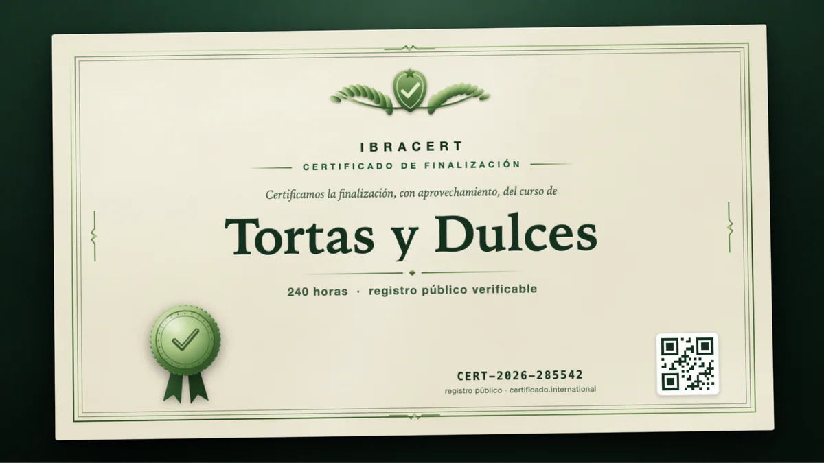 Portada del curso Tortas y Dulces