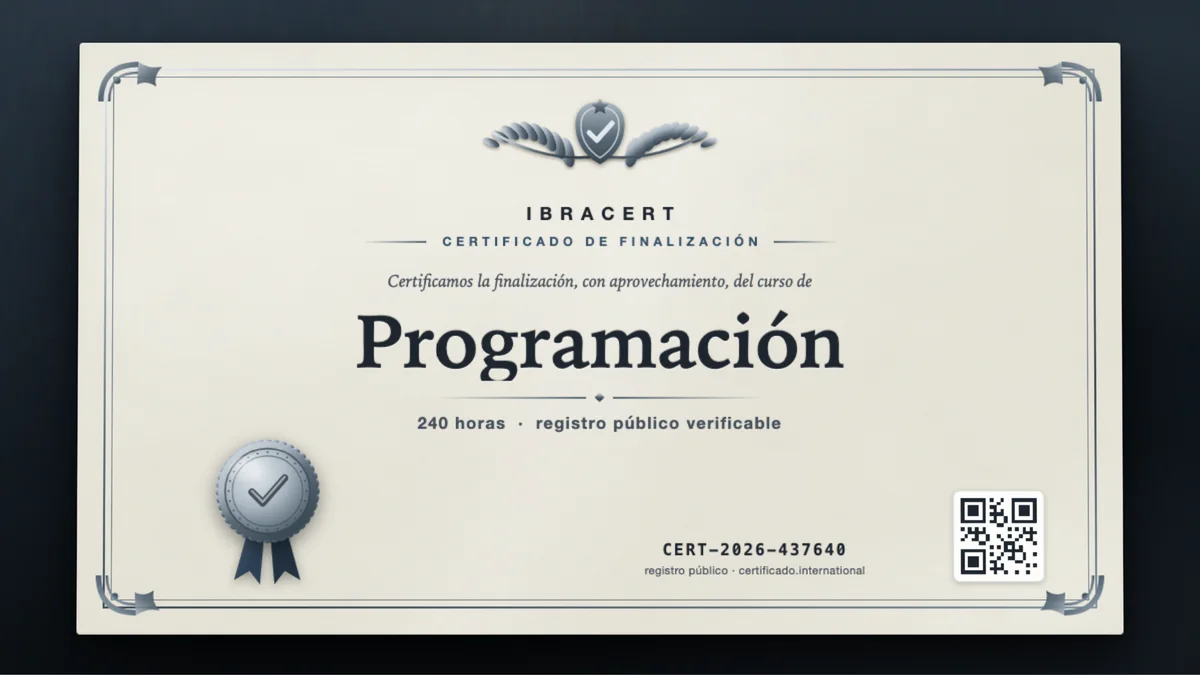 Portada del curso Programación
