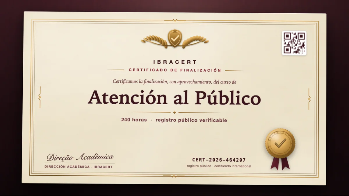 Portada del curso Atención al Público
