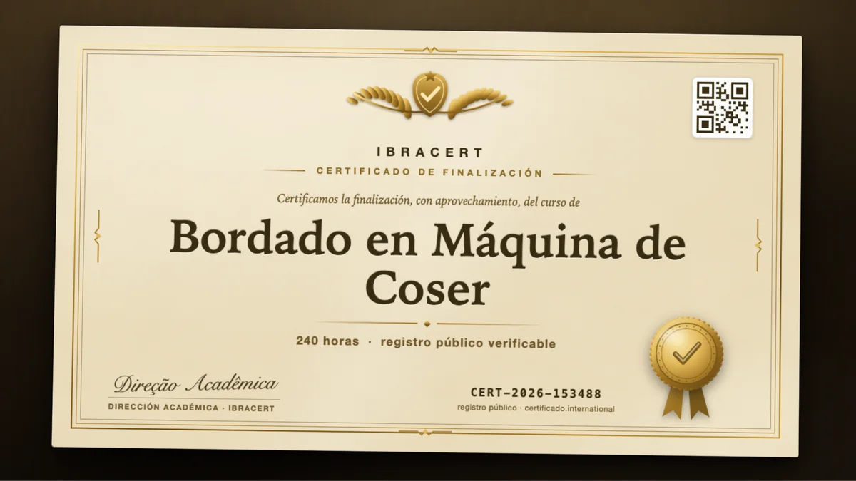 Portada del curso Bordado en Máquina de Coser