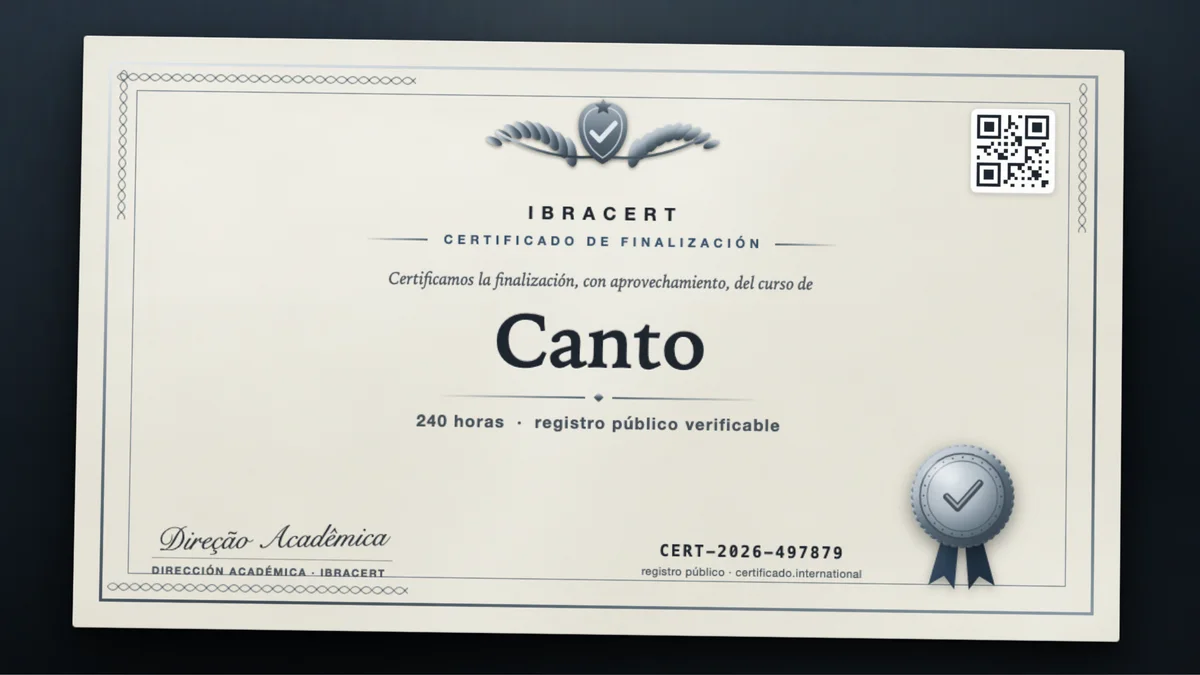 Portada del curso Canto