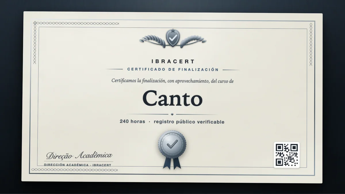 Portada del curso Canto