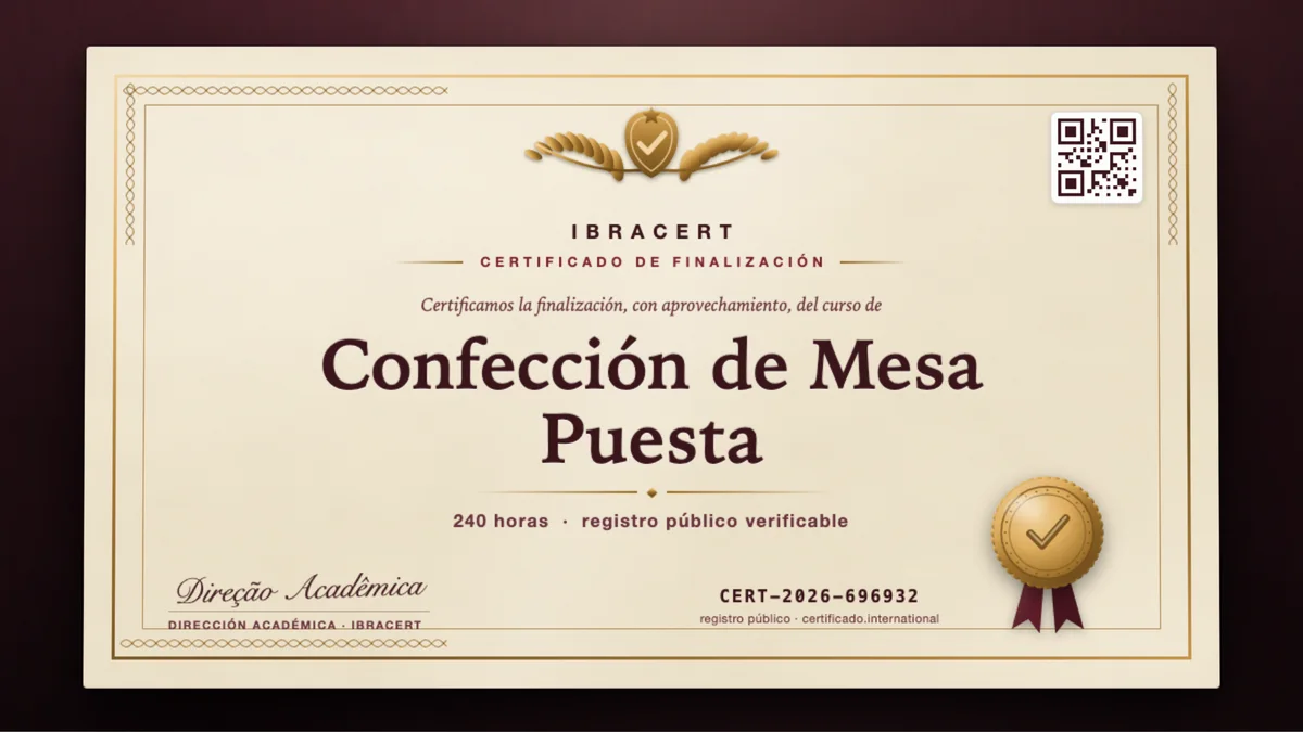 Portada del curso Confección de Mesa Puesta