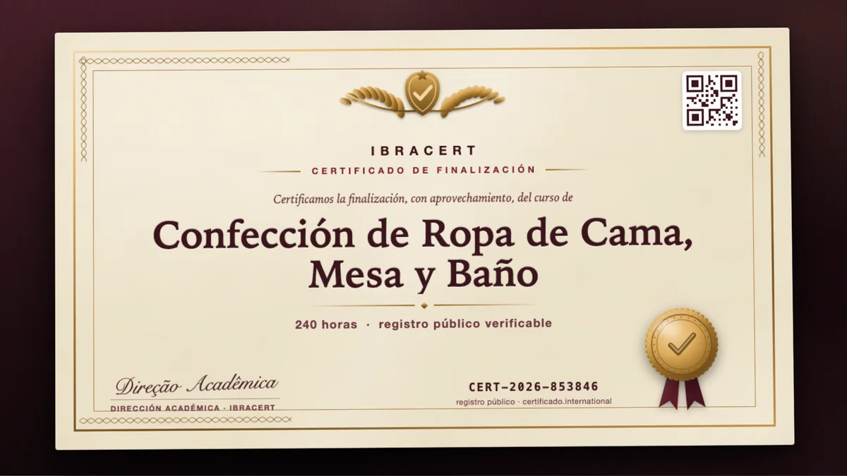 Portada del curso Confección de Ropa de Cama, Mesa y Baño