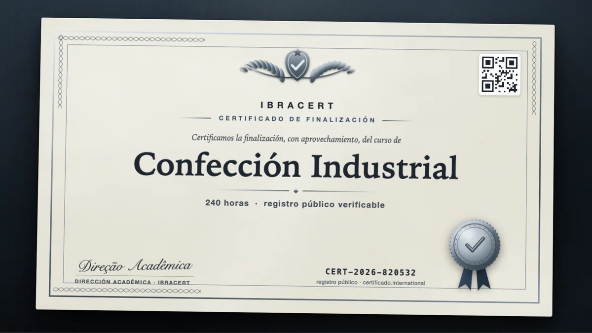 Portada del curso Confección Industrial