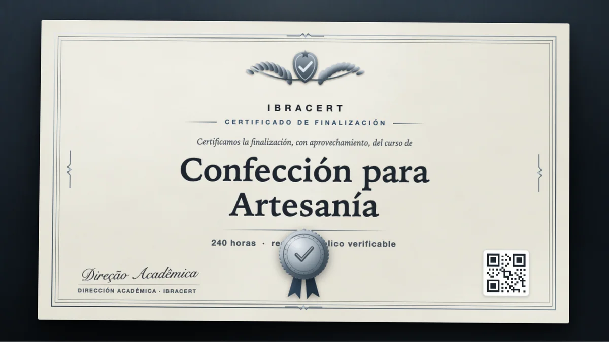 Portada del curso Confección para Artesanía
