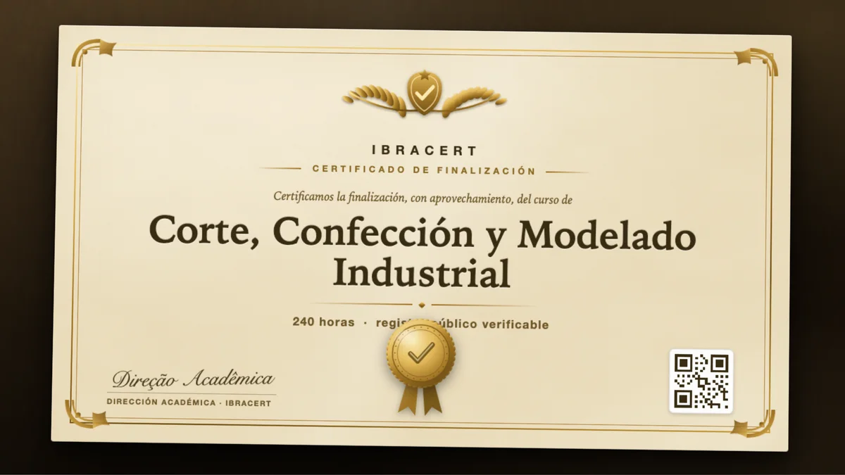 Portada del curso Corte, Confección y Modelado Industrial