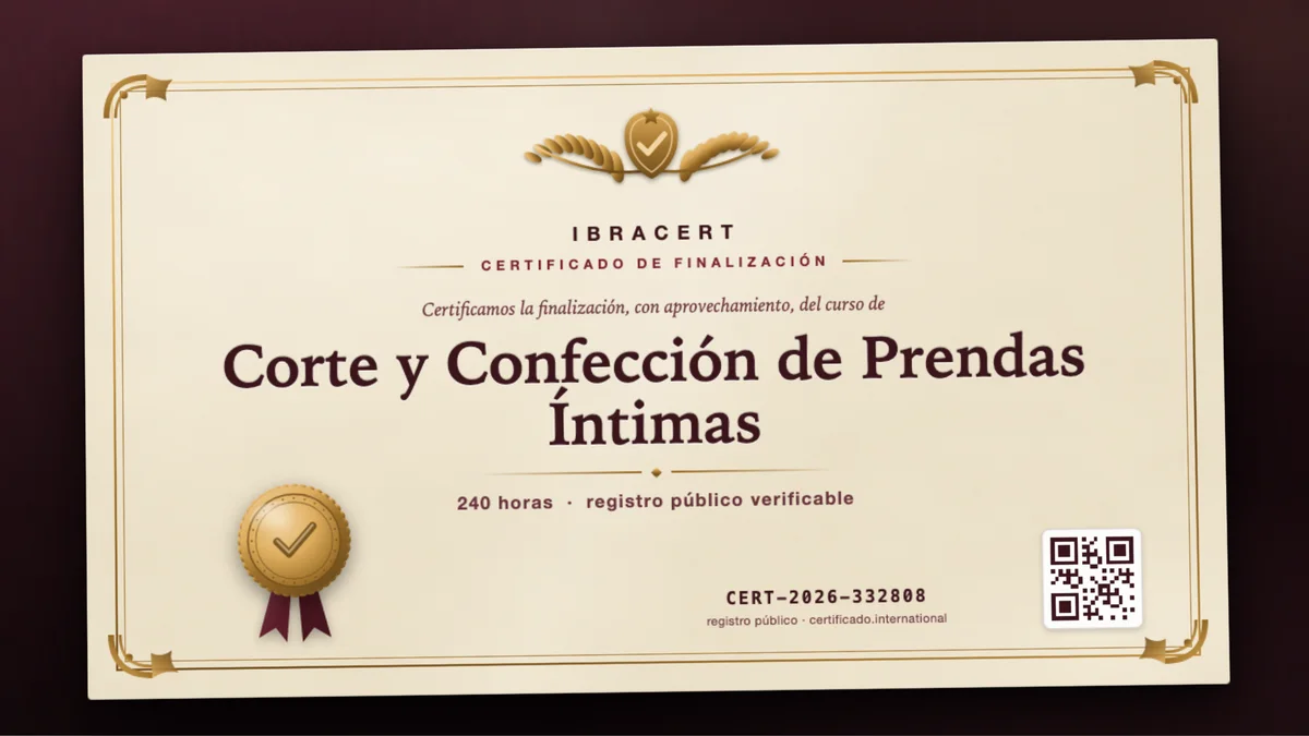 Portada del curso Corte y Confección de Prendas Íntimas