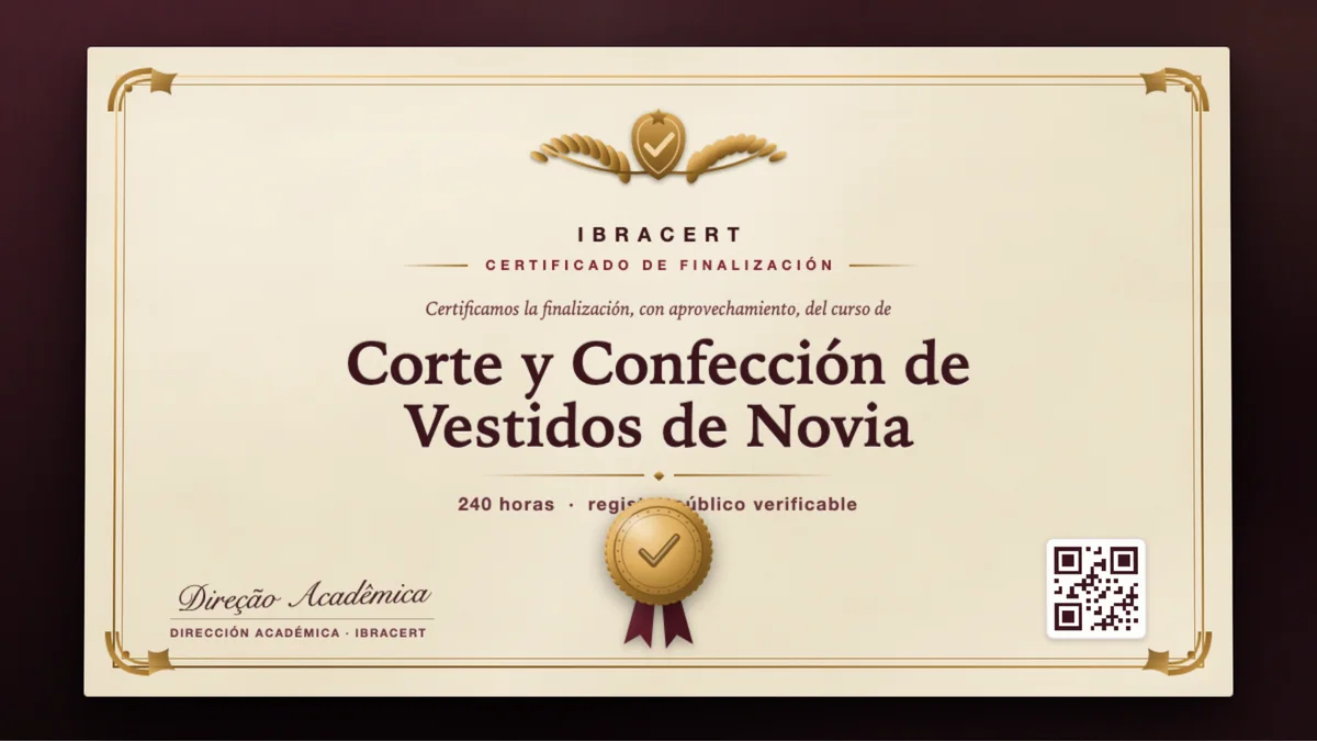 Portada del curso Corte y Confección de Vestidos de Novia