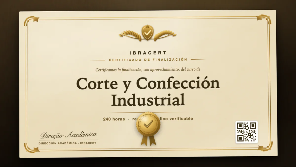 Portada del curso Corte y Confección Industrial