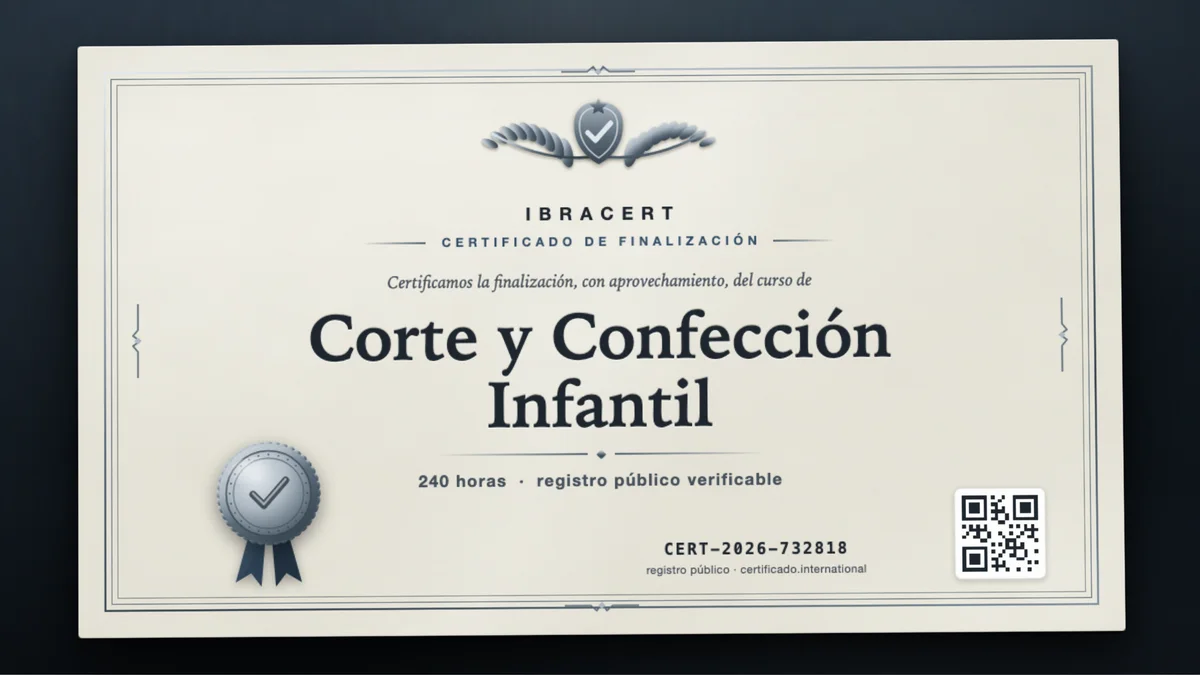 Portada del curso Corte y Confección Infantil