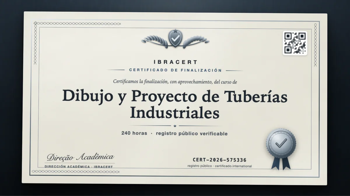 Portada del curso Dibujo y Proyecto de Tuberías Industriales