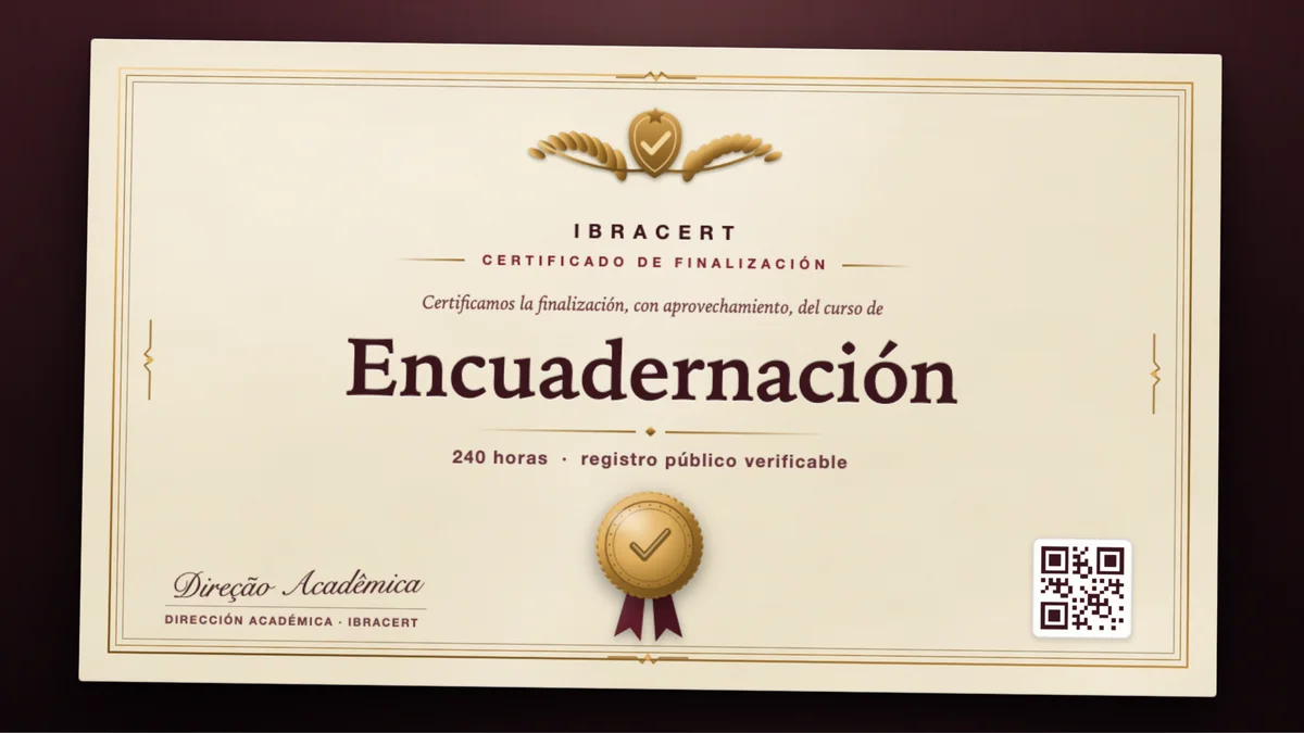 Portada del curso Encuadernación