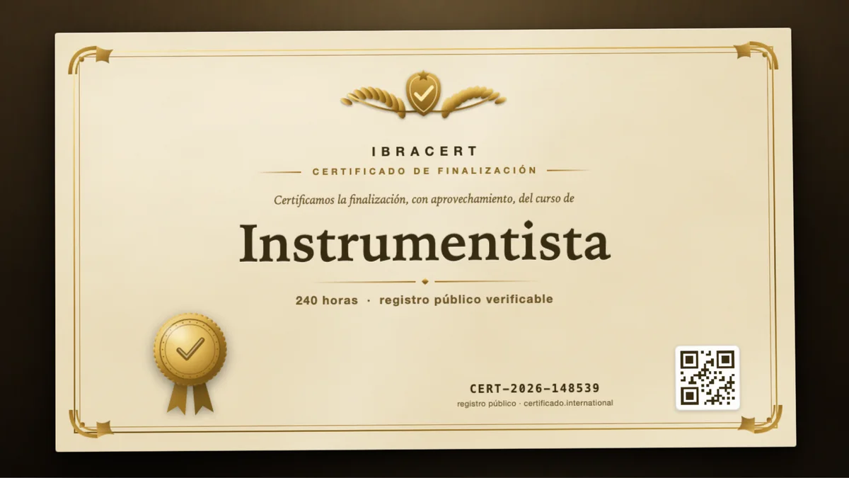 Portada del curso Instrumentista