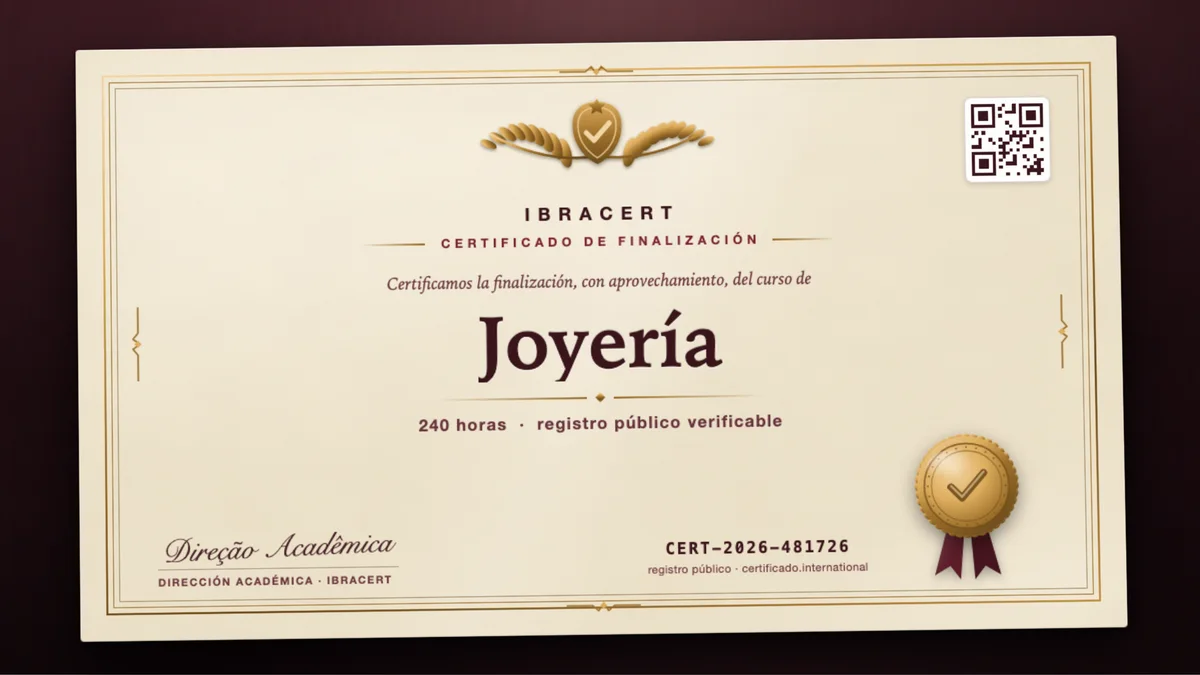 Portada del curso Joyería