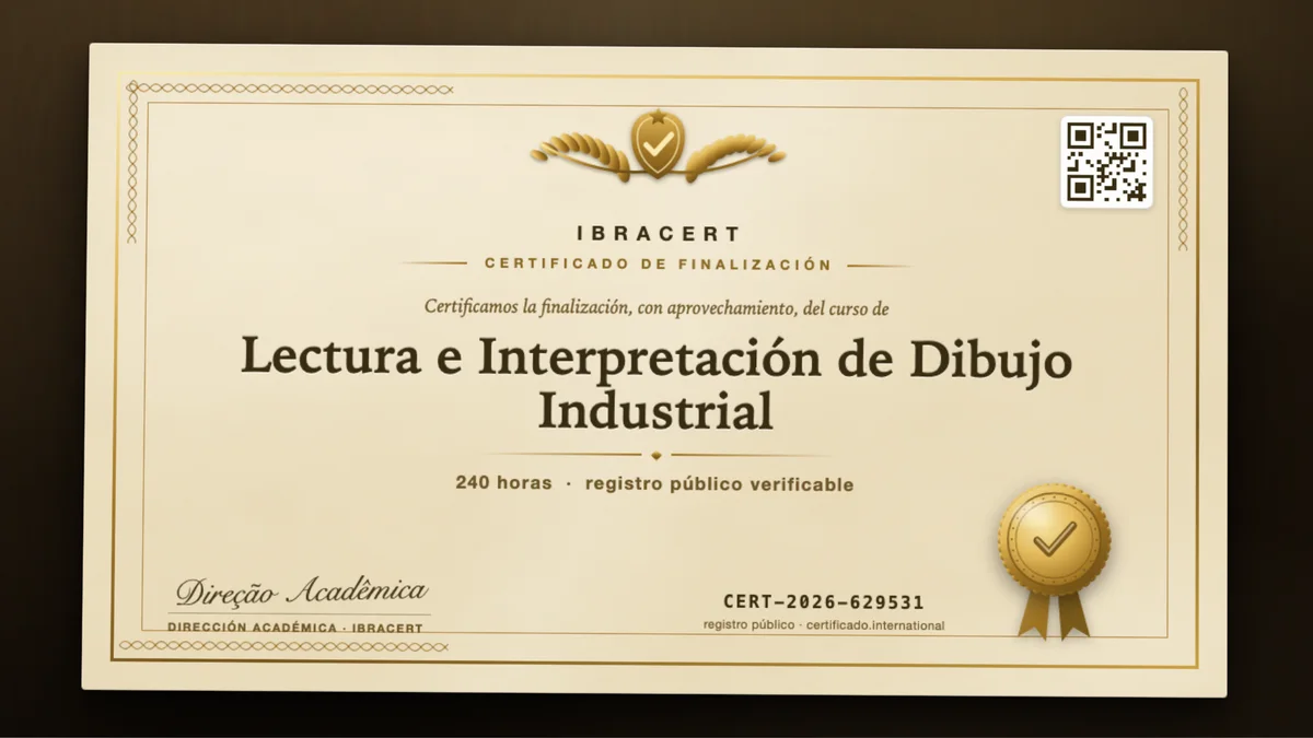 Portada del curso Lectura e Interpretación de Dibujo Industrial