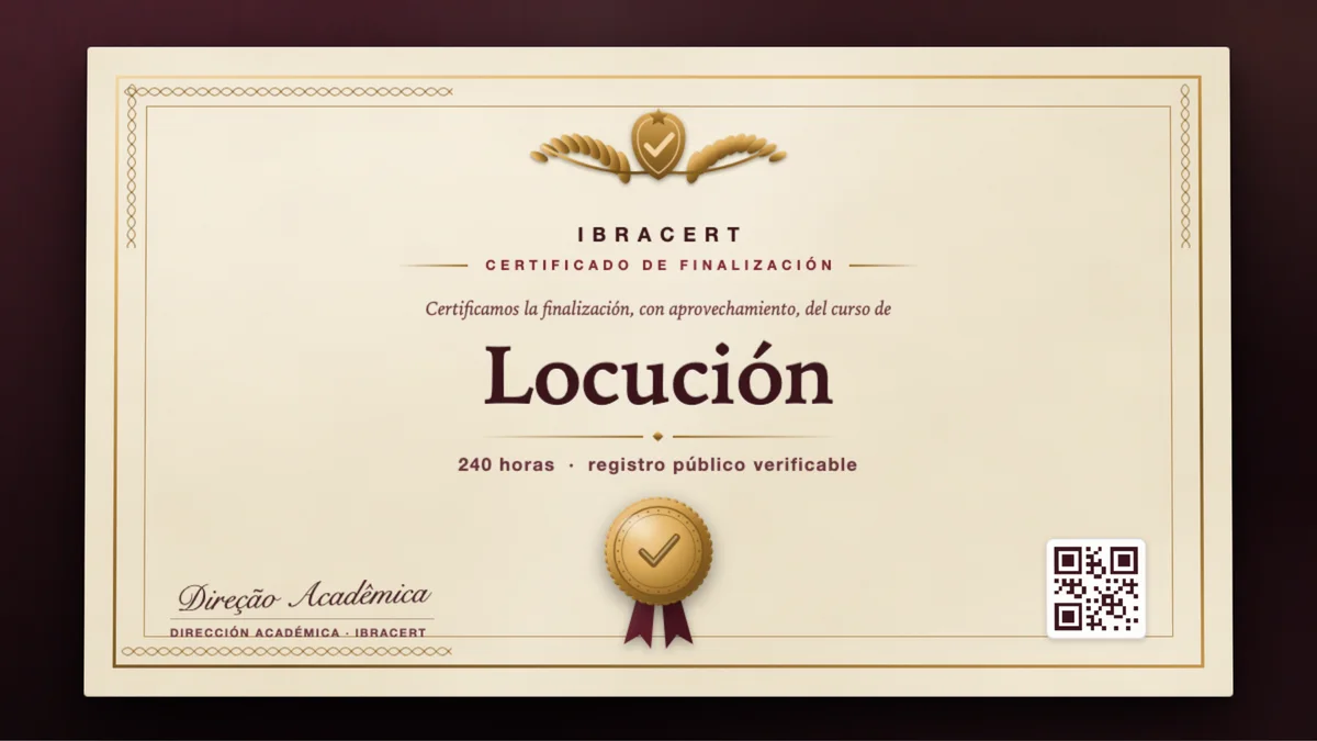 Portada del curso Locución