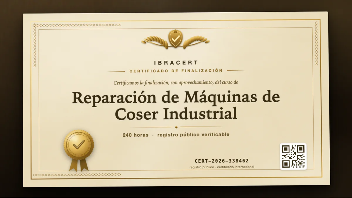 Portada del curso Reparación de Máquinas de Coser Industrial