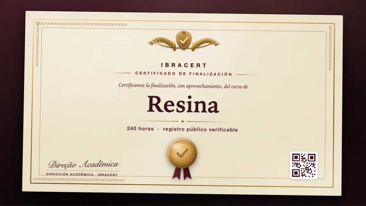 Portada del curso Resina