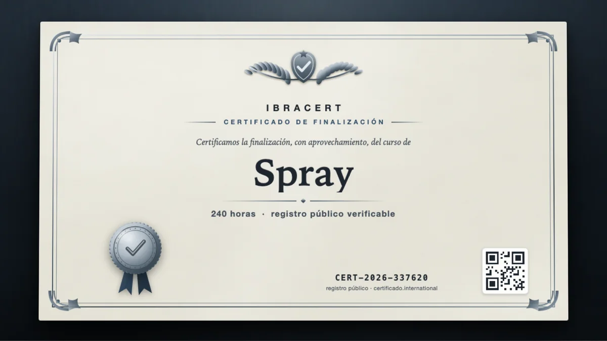 Portada del curso Spray