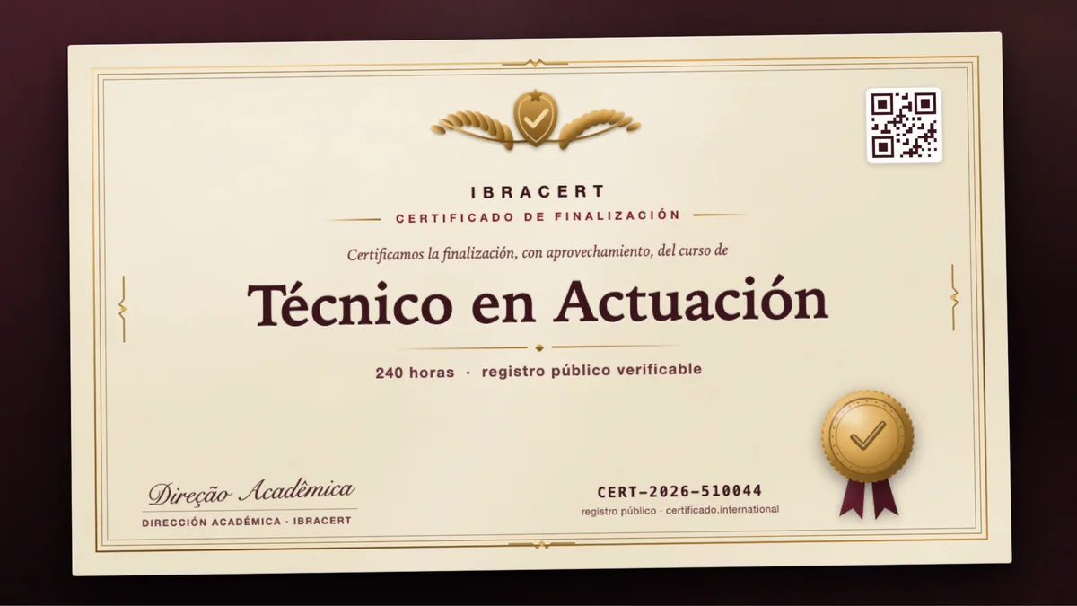 Portada del curso Técnico en Actuación