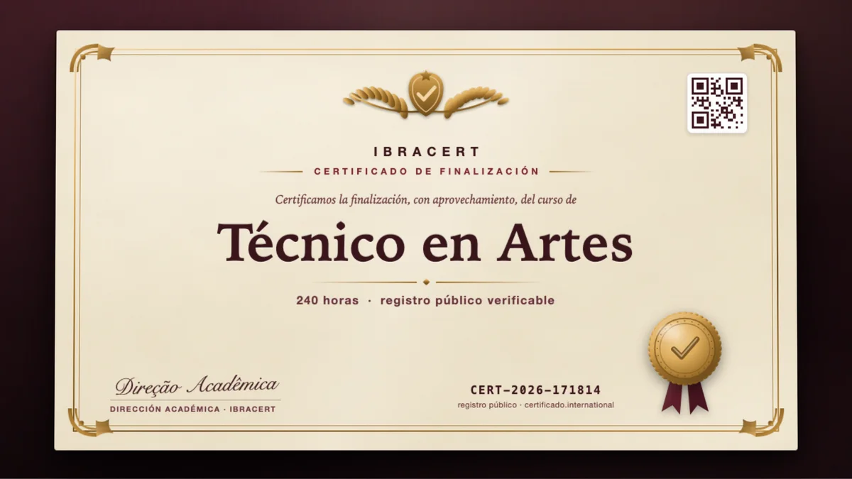 Portada del curso Técnico en Artes