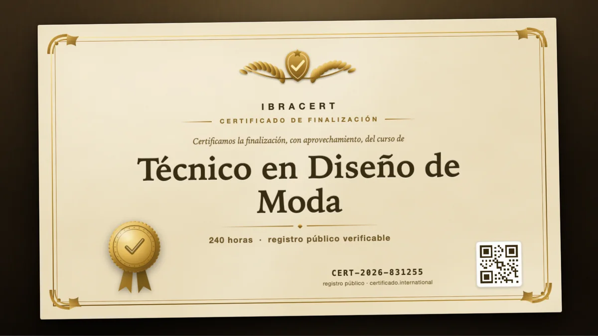 Portada del curso Técnico en Diseño de Moda