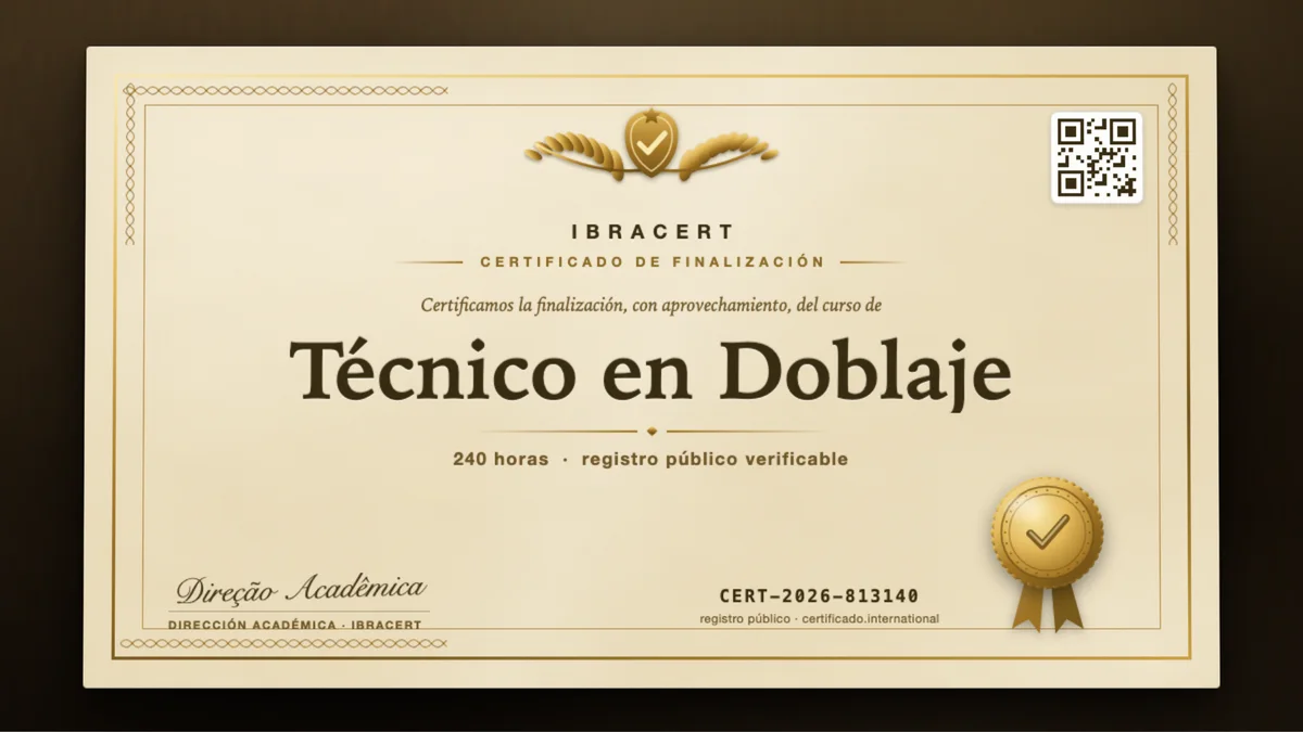 Portada del curso Técnico en Doblaje