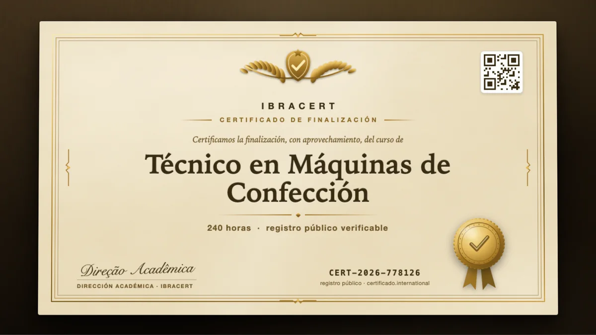 Portada del curso Técnico en Máquinas de Confección