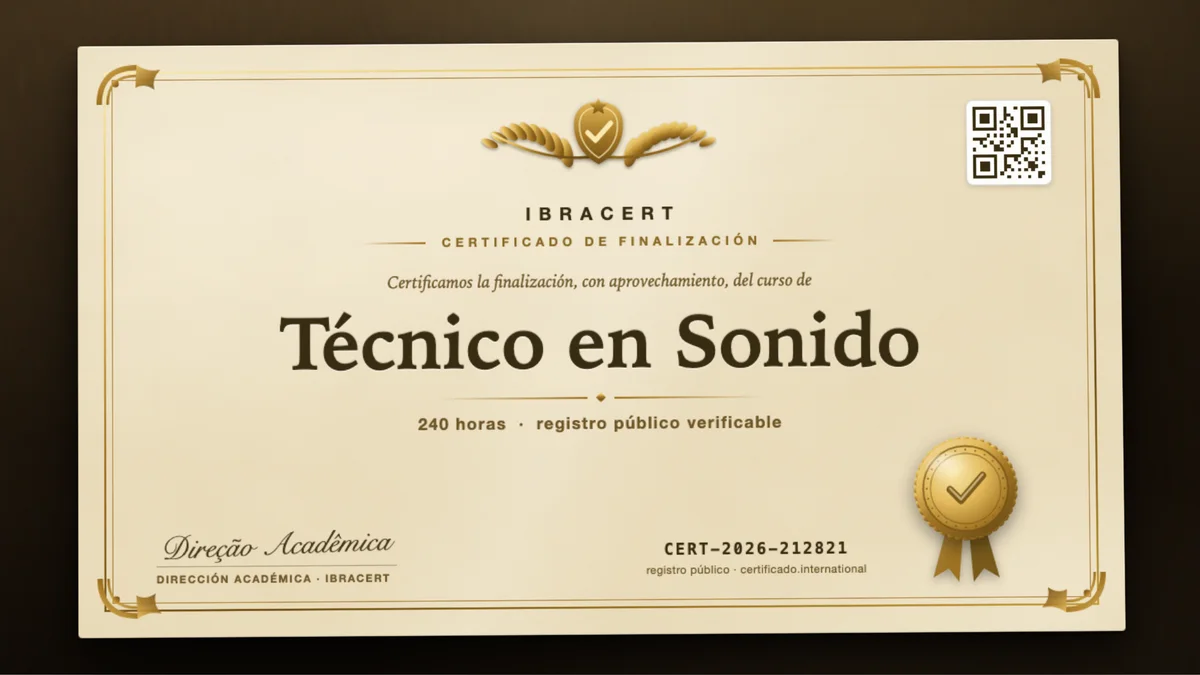 Portada del curso Técnico en Sonido