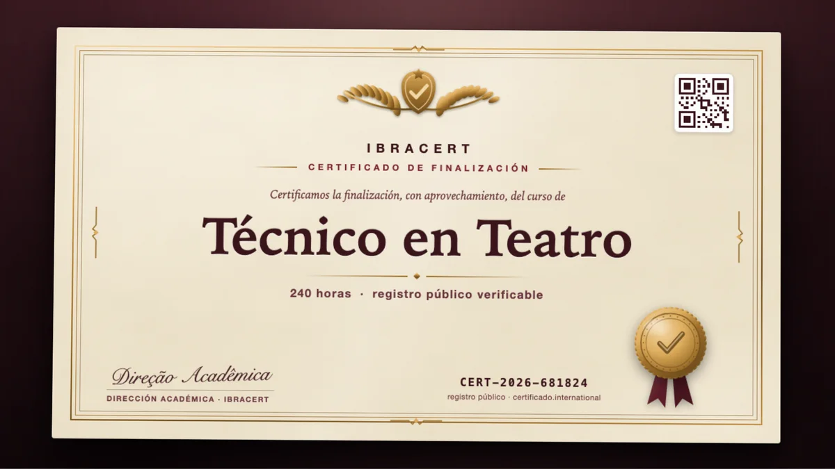 Portada del curso Técnico en Teatro
