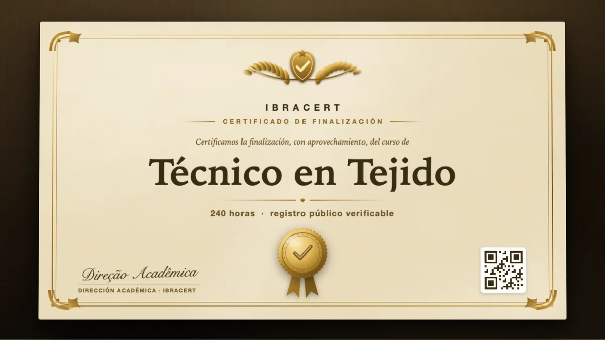 Portada del curso Técnico en Tejido