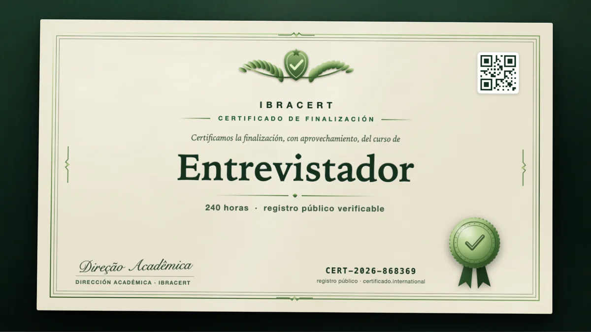 Portada del curso Entrevistador
