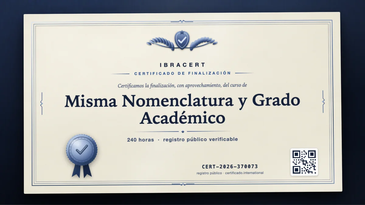 Portada del curso Misma Nomenclatura y Grado Académico