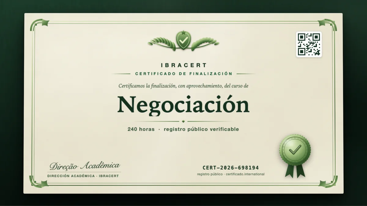 Portada del curso Negociación
