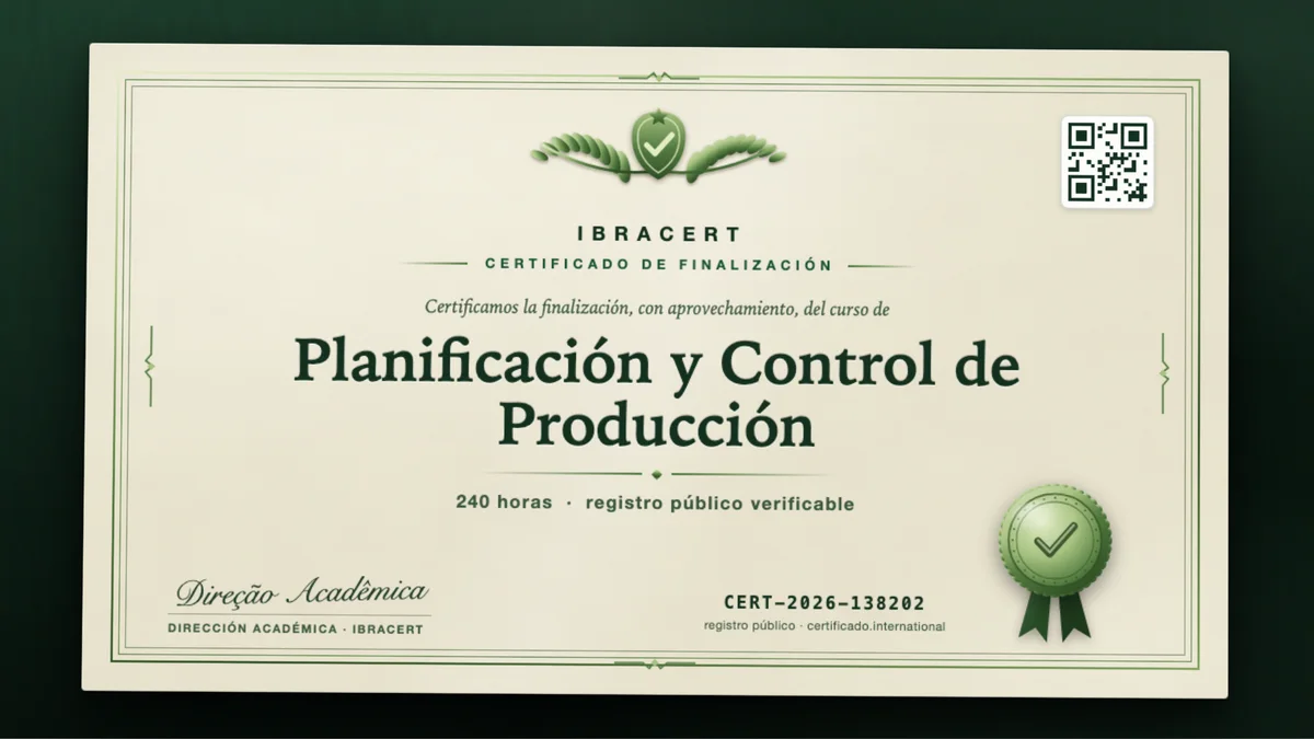 Portada del curso Planificación y Control de Producción