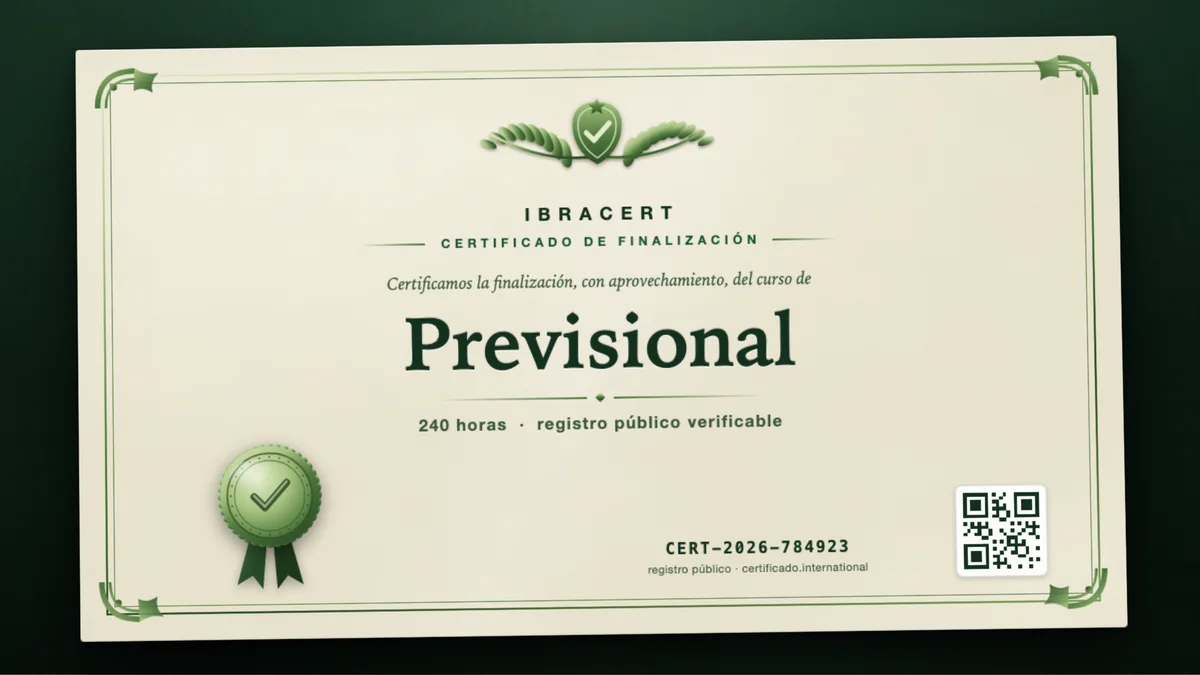Portada del curso Previsional
