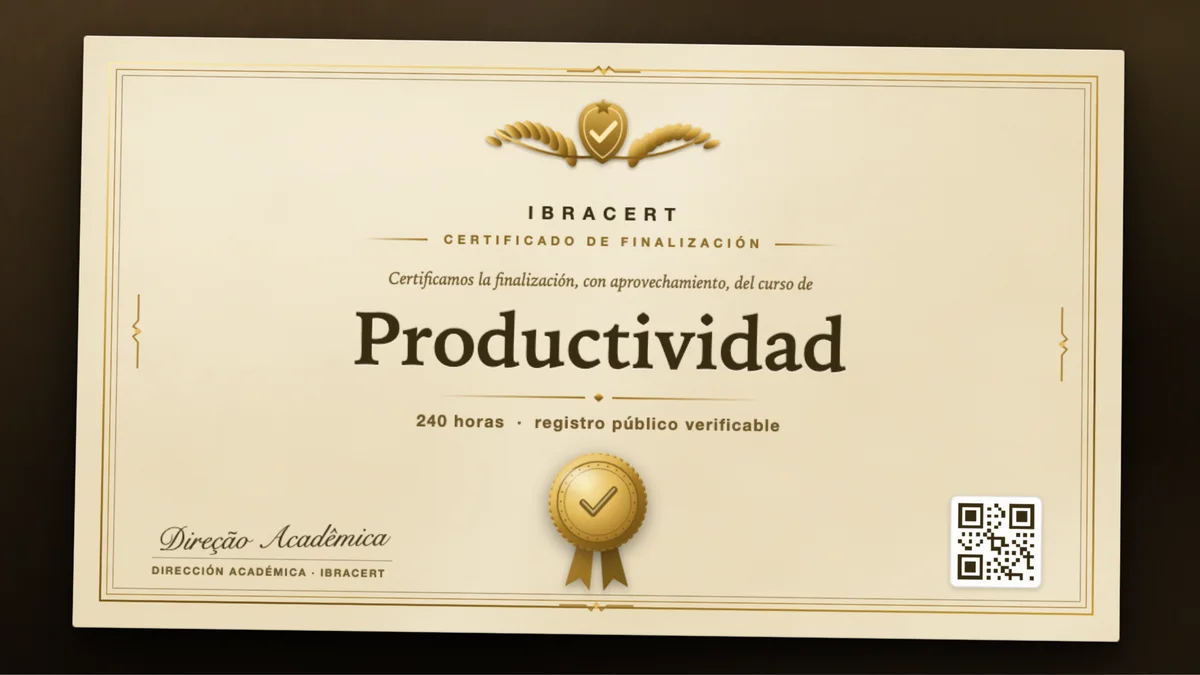 Portada del curso Productividad