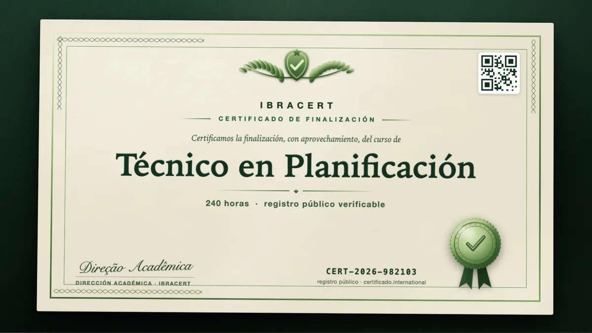 Portada del curso Técnico en Planificación